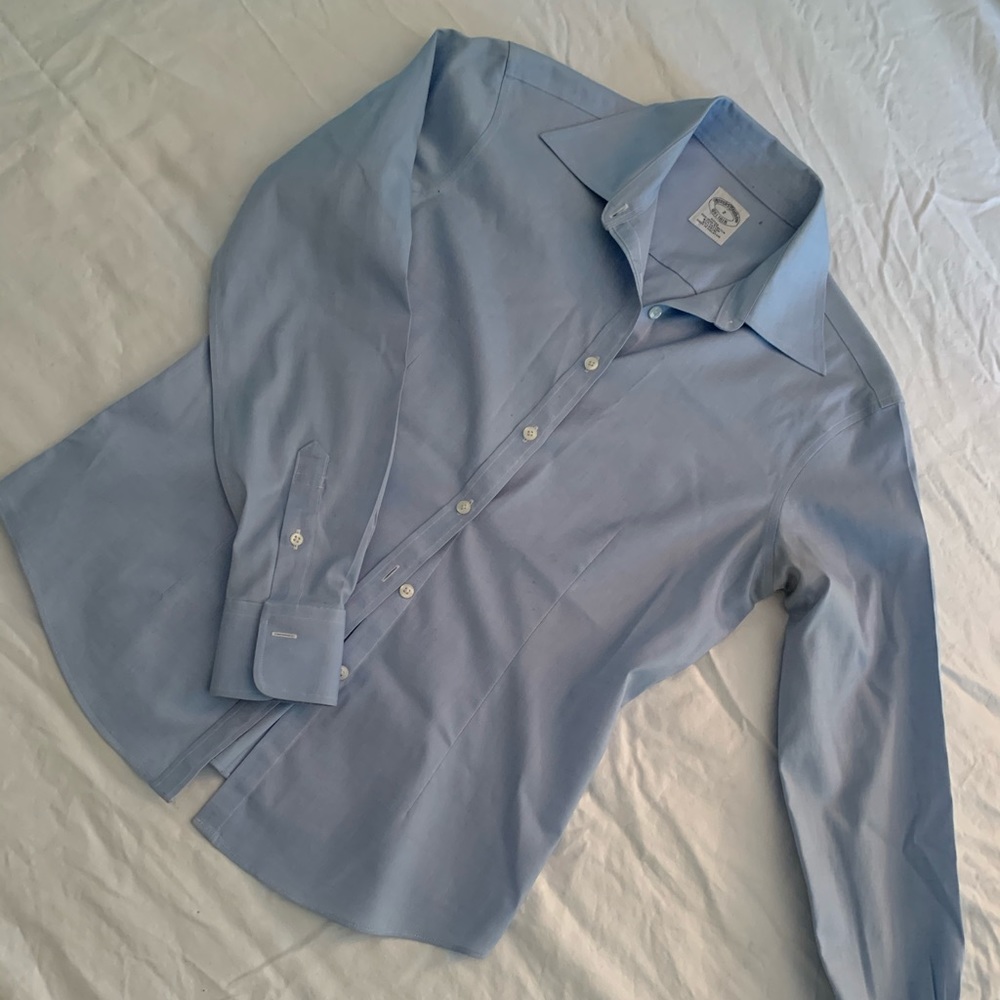 Brooks Brothers Blue Button Down Blouse